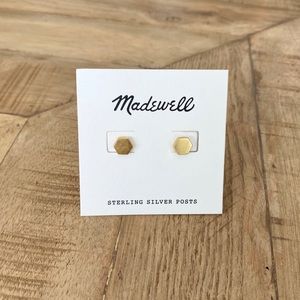 New Madewell Shape Study Geometric Stud Earrings